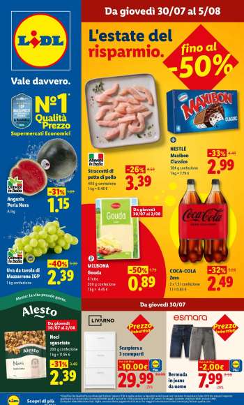 Volantino Lidl - 30/7/2026 - 5/8/2026.