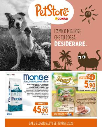 Volantino Pet Store Conad - 29/7/2026 - 8/9/2026.