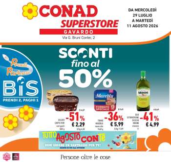 Volantino Conad Superstore - 29/7/2026 - 11/8/2026.