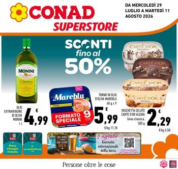 Volantino Conad Superstore - 29/7/2026 - 11/8/2026.