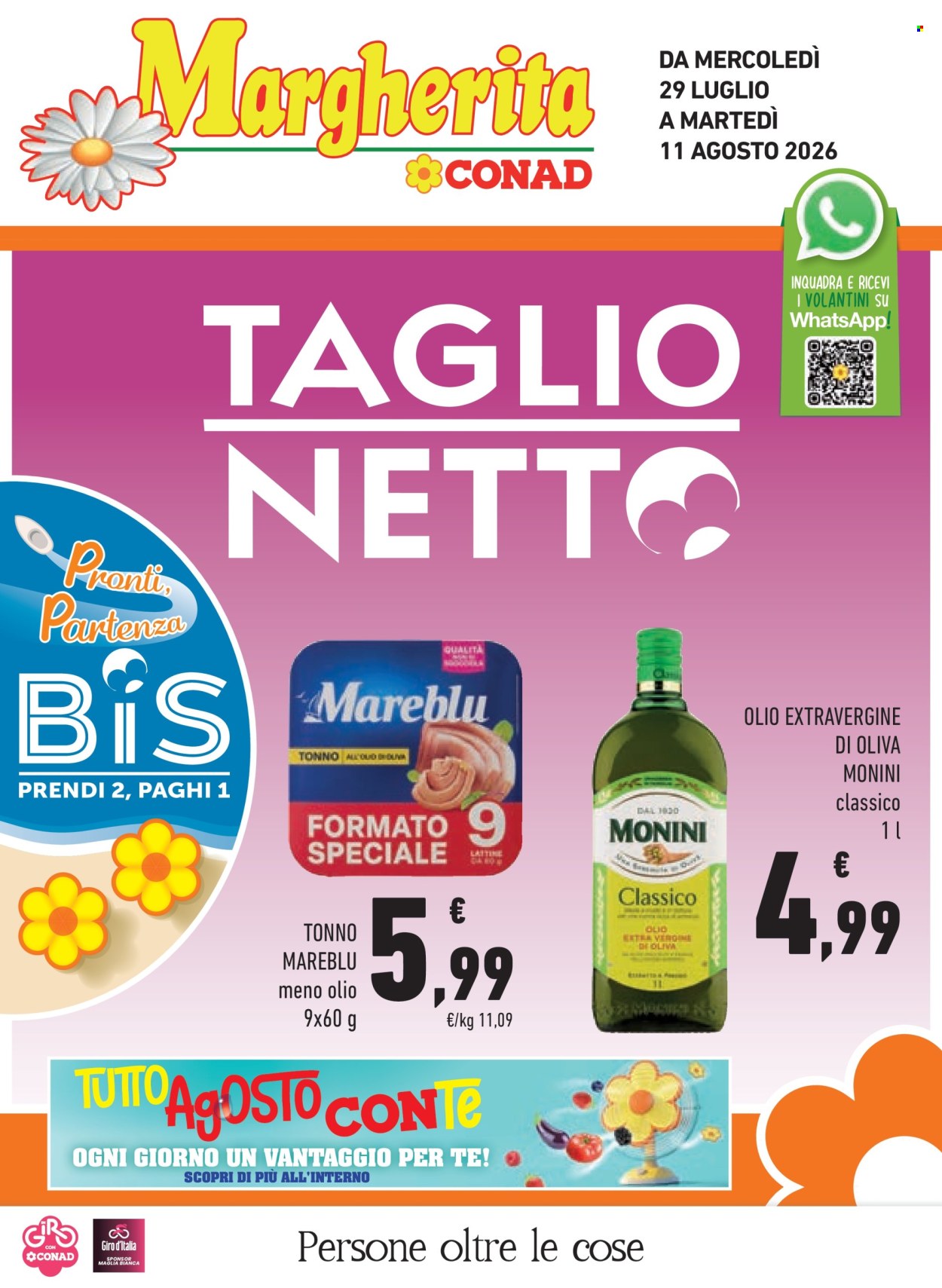 Volantino Margherita Conad - 29/7/2026 - 11/8/2026. Pagina 1