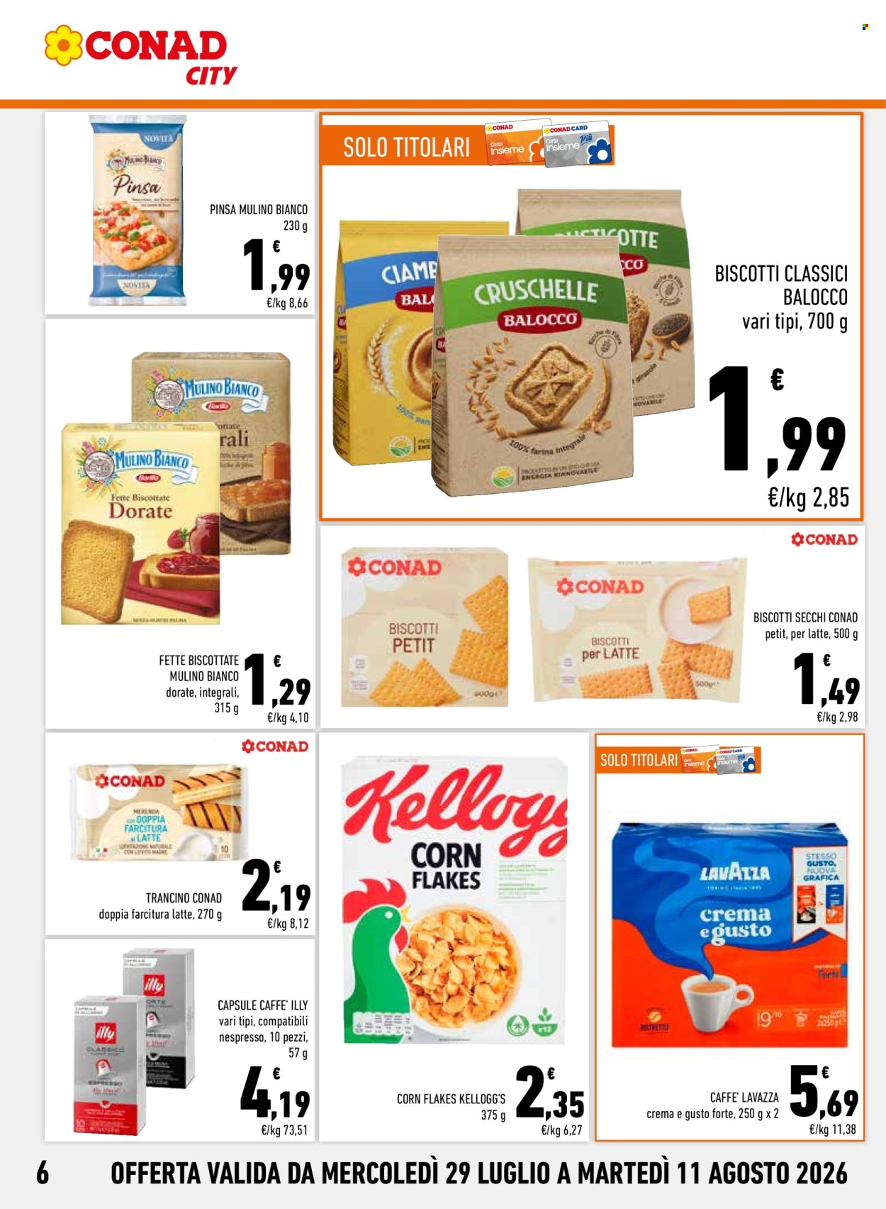 Volantino Conad City - 29/7/2026 - 11/8/2026. Pagina 6