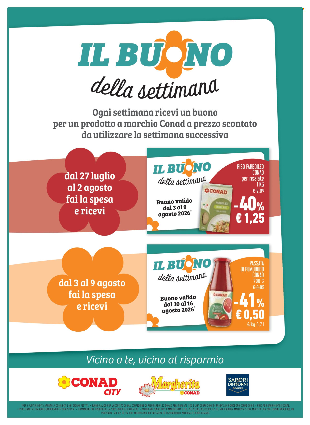 Volantino Margherita Conad - 29/7/2026 - 11/8/2026. Pagina 19