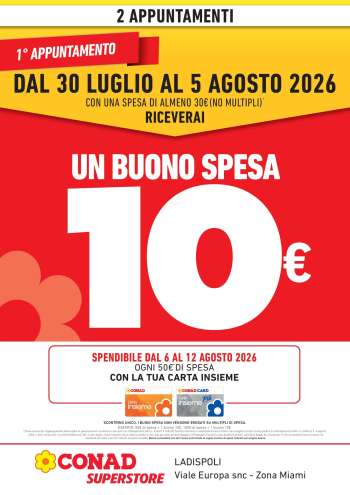 Volantino Conad Superstore - 30/7/2026 - 12/8/2026.