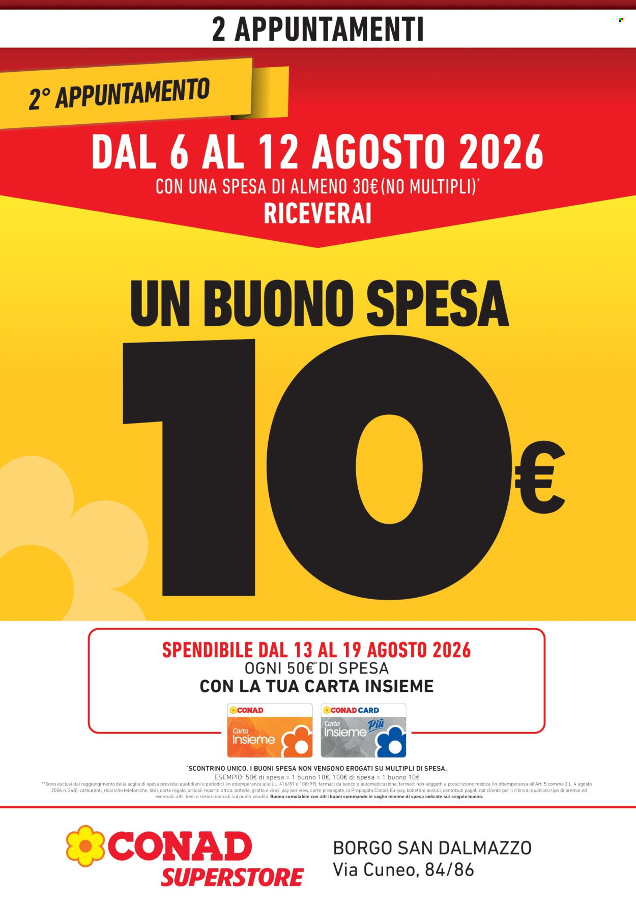 Volantino Spazio Conad - 30/7/2026 - 12/8/2026. Pagina 2