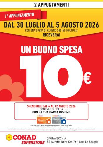 Volantino Conad Superstore - 30/7/2026 - 12/8/2026.