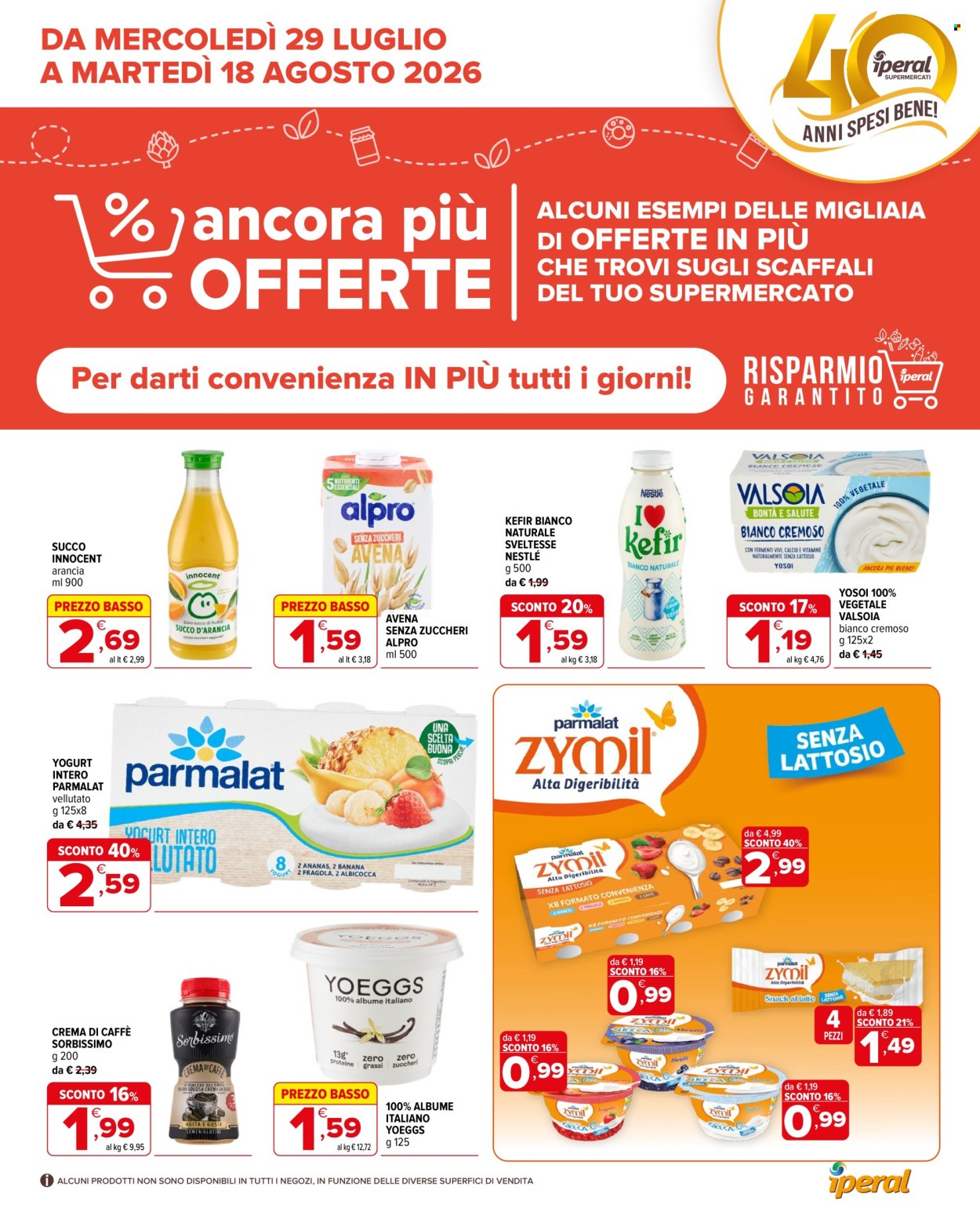 Volantino Iperal - 29/7/2026 - 18/8/2026. Pagina 1