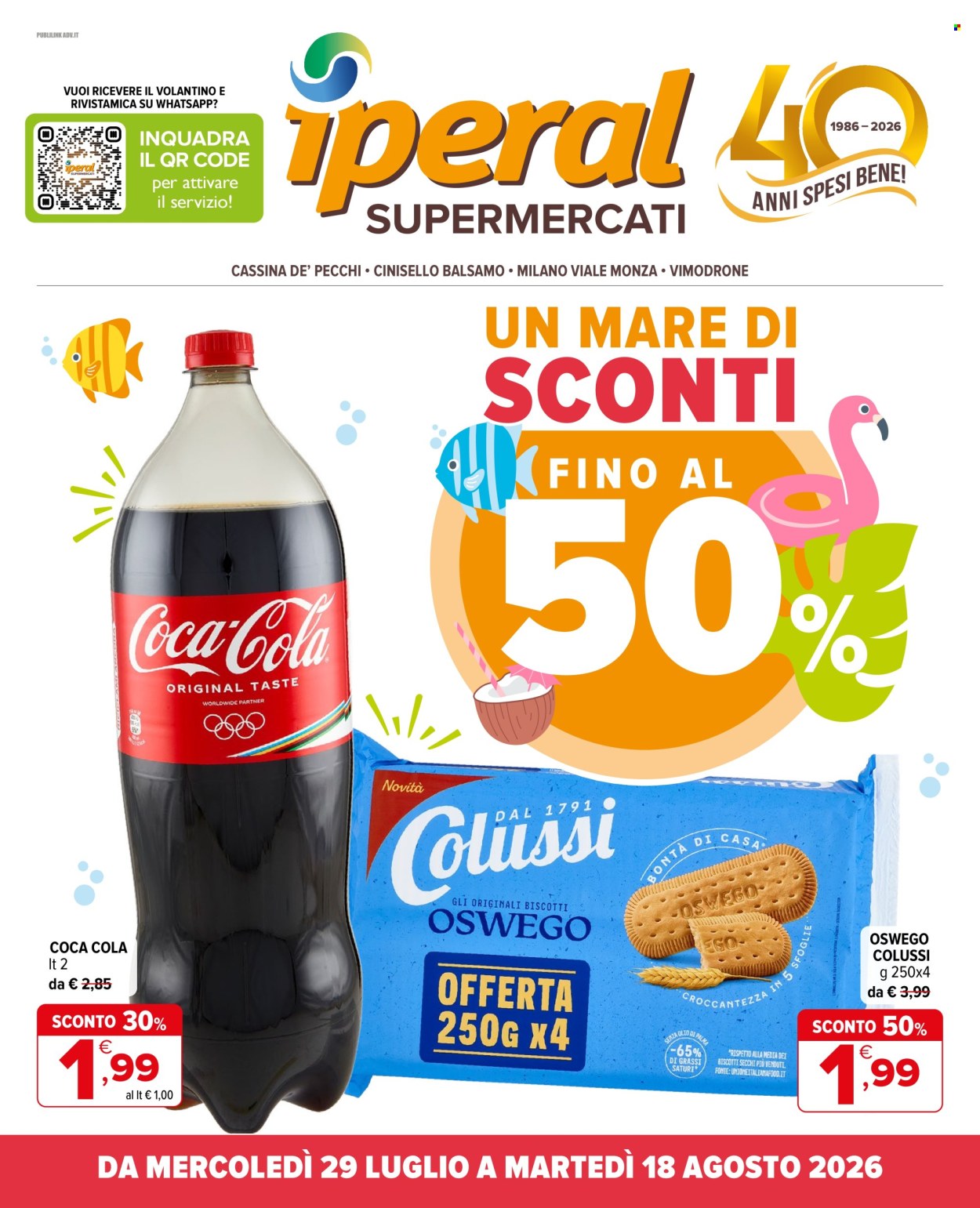 Volantino Iperal - 29/7/2026 - 18/8/2026. Pagina 1