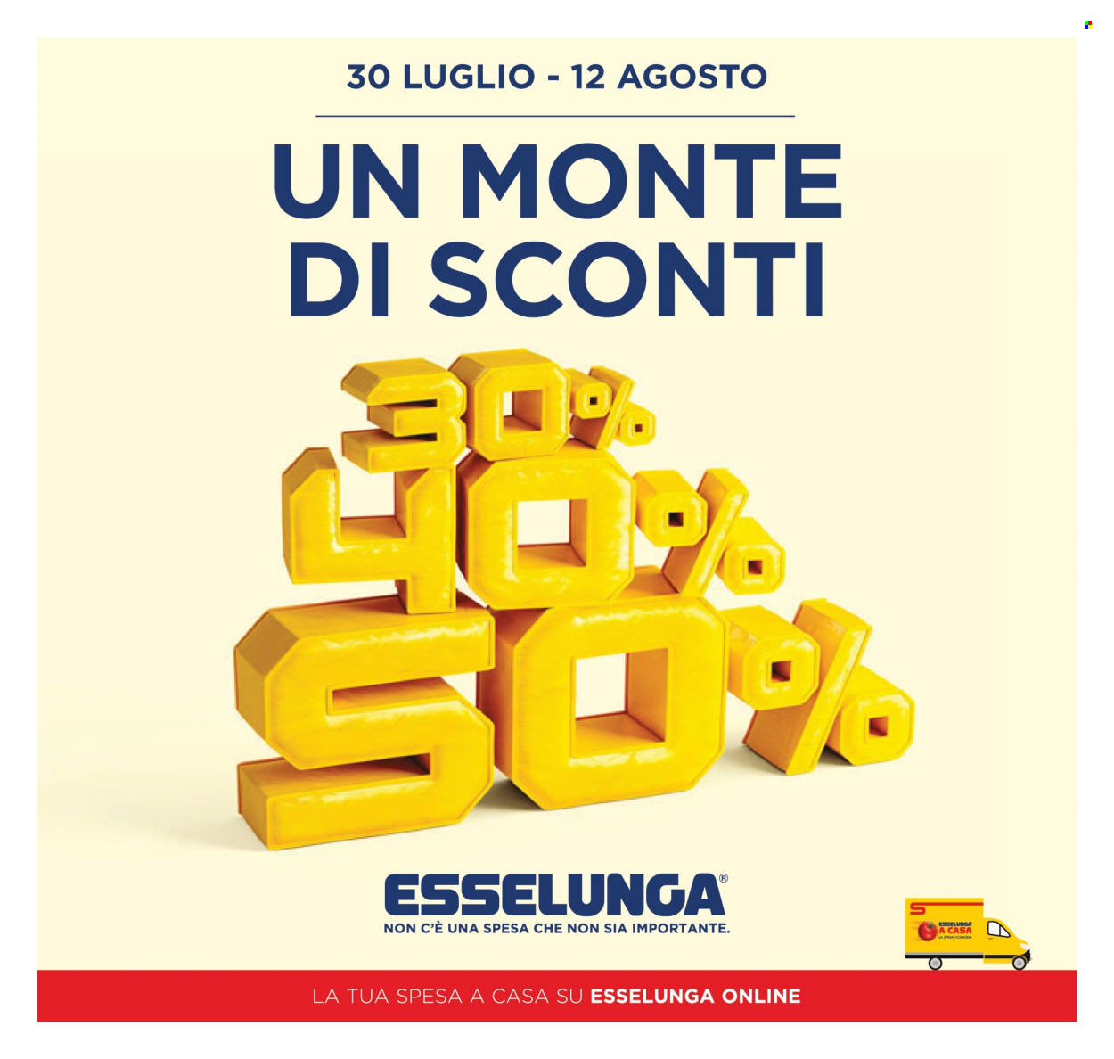 Volantino Esselunga - 30/7/2026 - 12/8/2026. Pagina 1