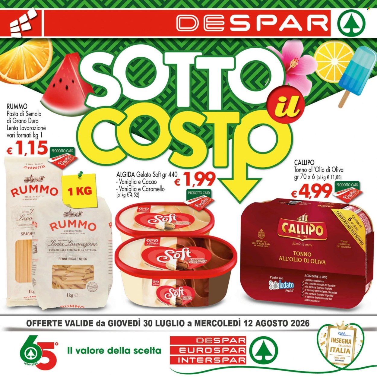 Volantino Eurospar - 30/7/2026 - 12/8/2026. Pagina 1