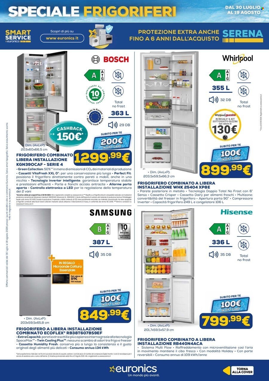 Volantino Euronics - 30/7/2026 - 19/8/2026. Pagina 5