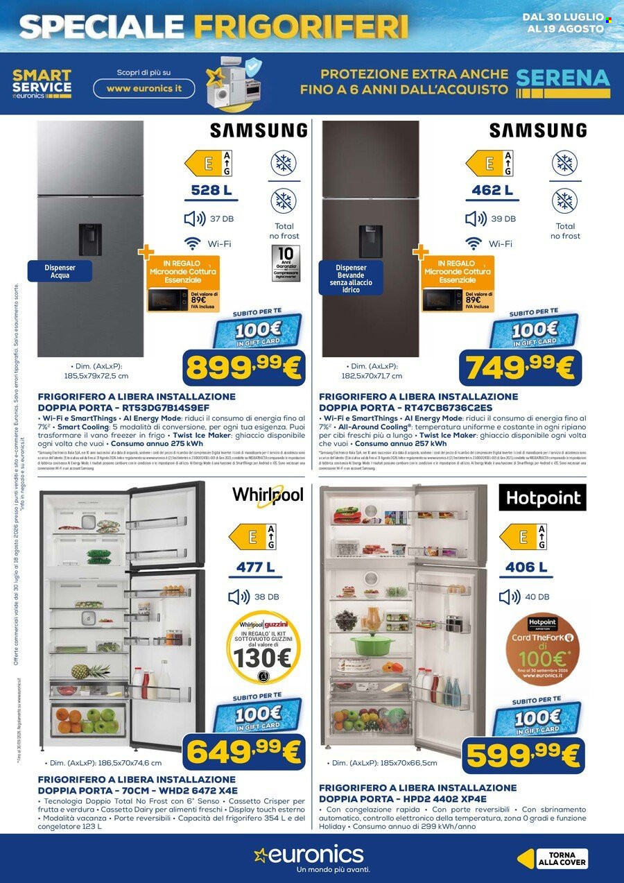 Volantino Euronics - 30/7/2026 - 19/8/2026. Pagina 11