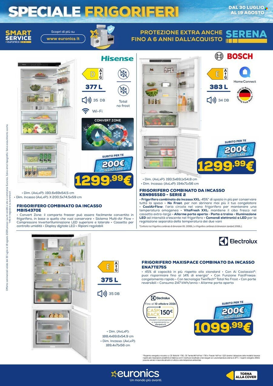Volantino Euronics - 30/7/2026 - 19/8/2026. Pagina 15