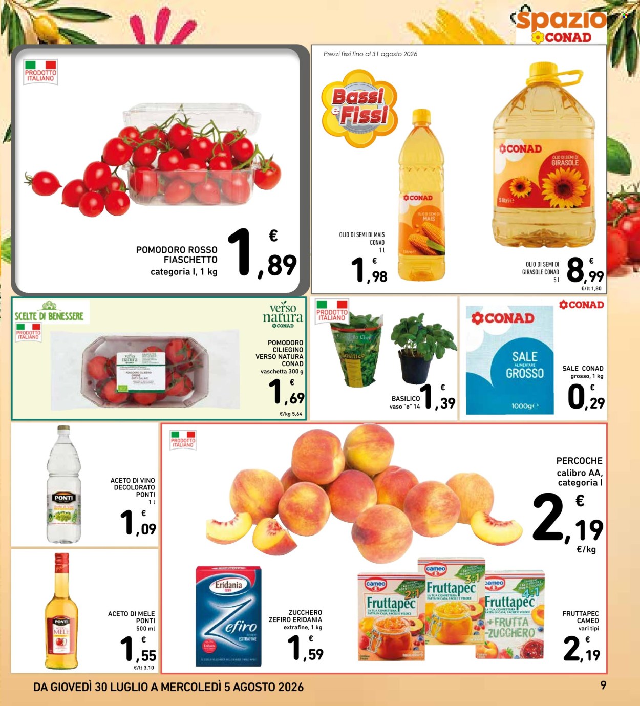 Volantino Spazio Conad - 30/7/2026 - 5/8/2026. Pagina 9