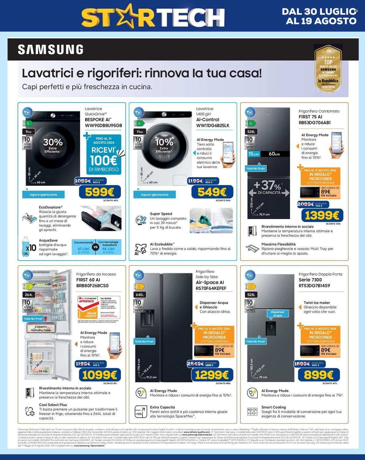 Volantino Euronics - 30/7/2026 - 19/8/2026. Pagina 4