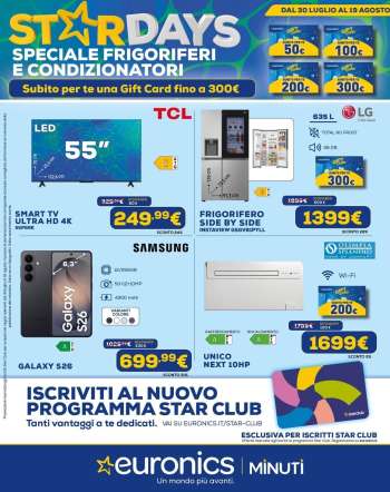 Volantino Euronics - 30/7/2026 - 20/8/2026.