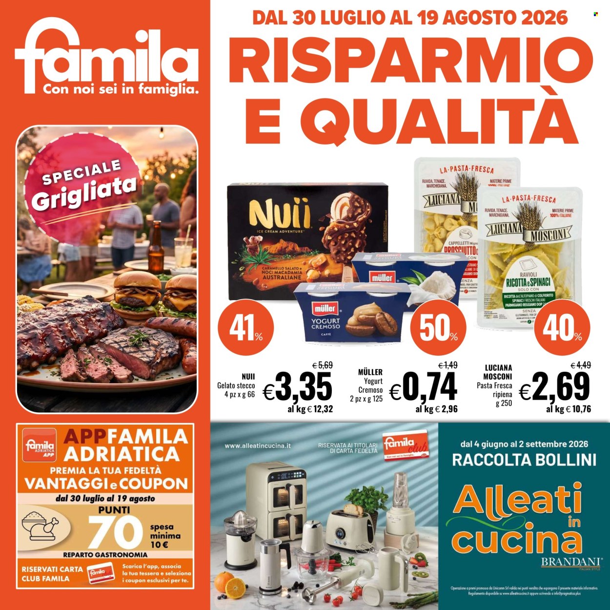 Volantino Famila - 30/7/2026 - 19/8/2026. Pagina 1