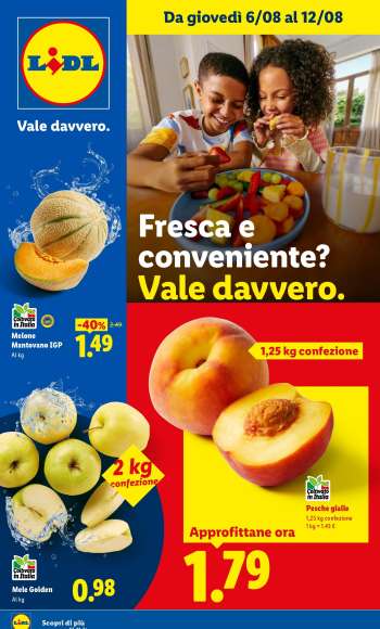 Volantino Lidl - 6/8/2026 - 12/8/2026.