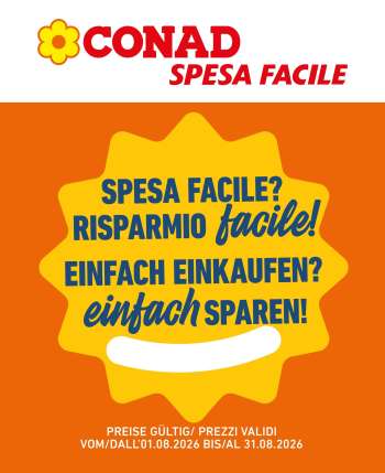 Volantino Spesa Facile Conad - 1/8/2026 - 31/8/2026.