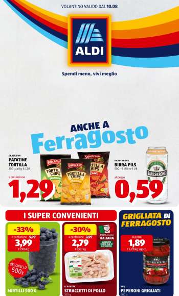 Volantino Aldi - 10/8/2026 - 16/8/2026.