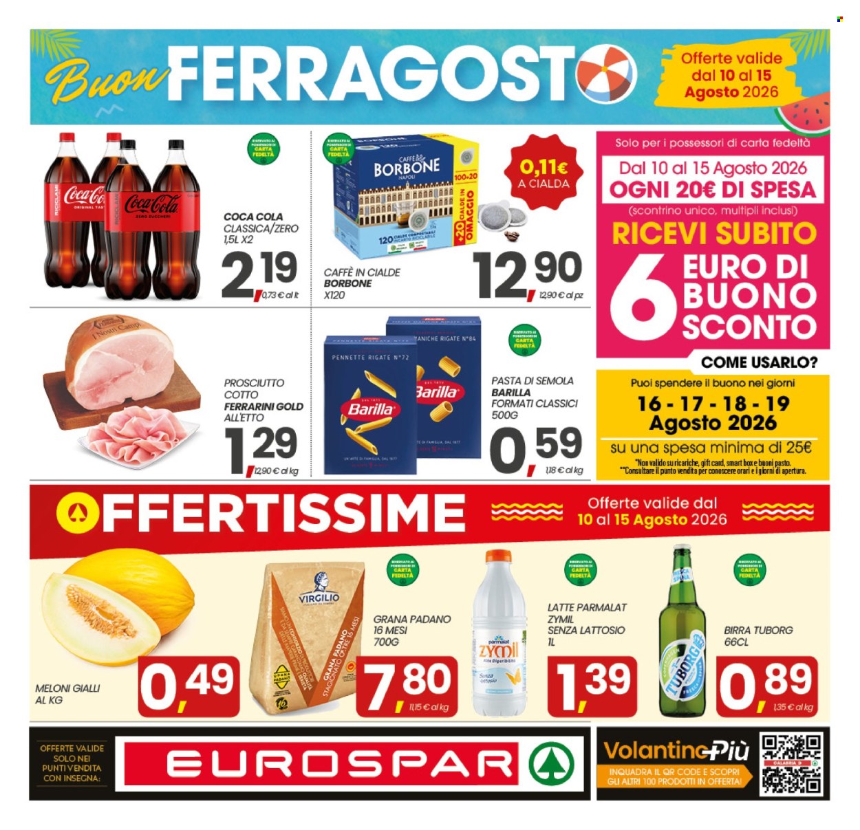 Volantino Eurospar - 10/8/2026 - 15/8/2026. Pagina 1