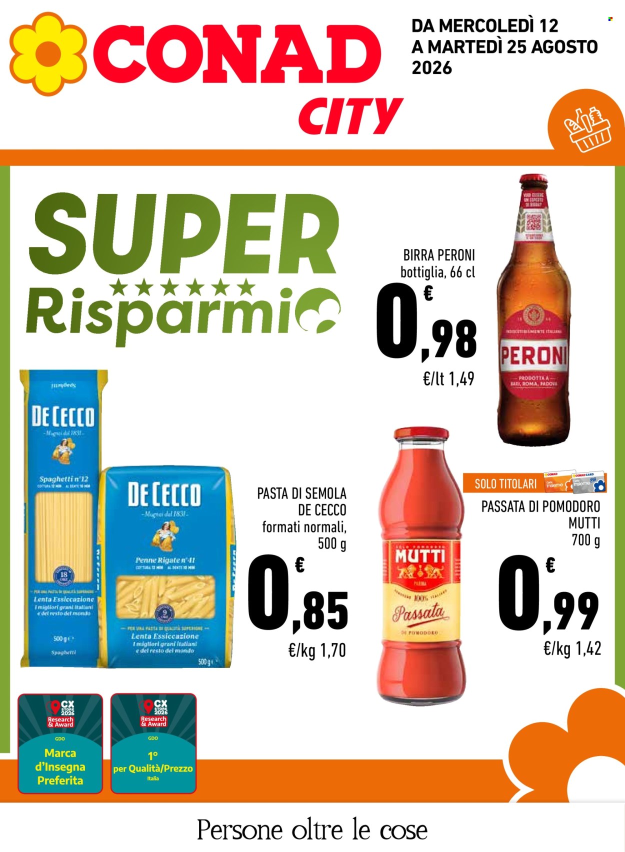 Volantino Conad City - 12/8/2026 - 25/8/2026. Pagina 1