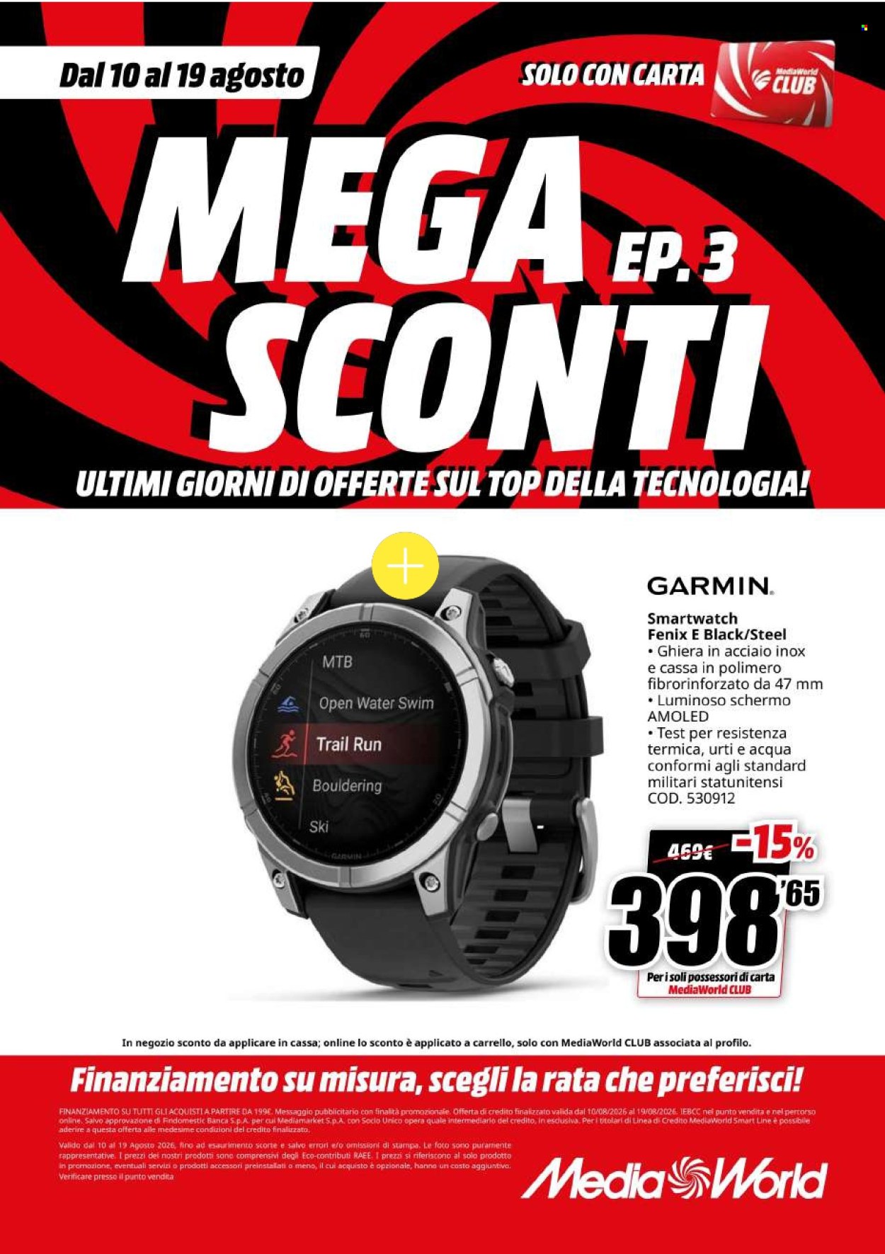 Volantino MediaWorld - 10/8/2026 - 19/8/2026. Pagina 9