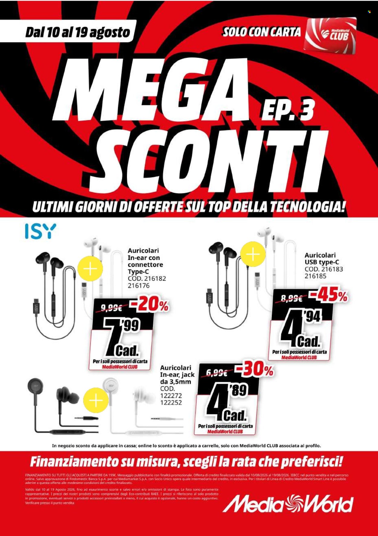 Volantino MediaWorld - 10/8/2026 - 19/8/2026. Pagina 10