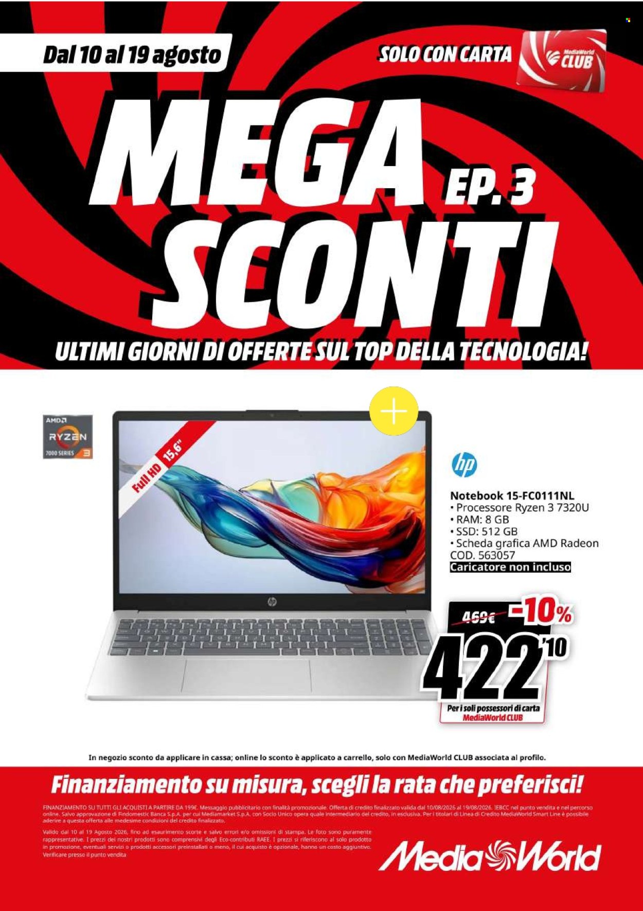Volantino MediaWorld - 10/8/2026 - 19/8/2026. Pagina 15
