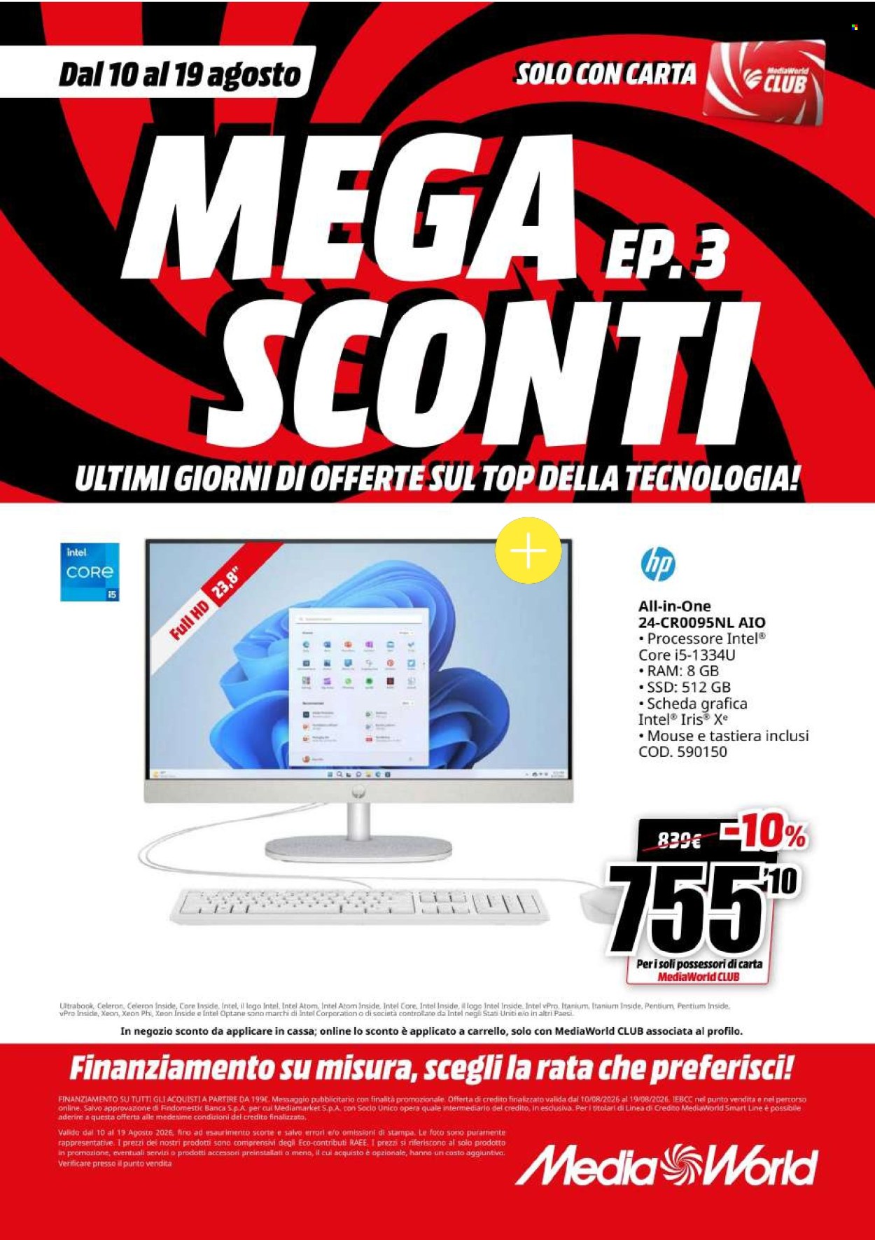 Volantino MediaWorld - 10/8/2026 - 19/8/2026. Pagina 17