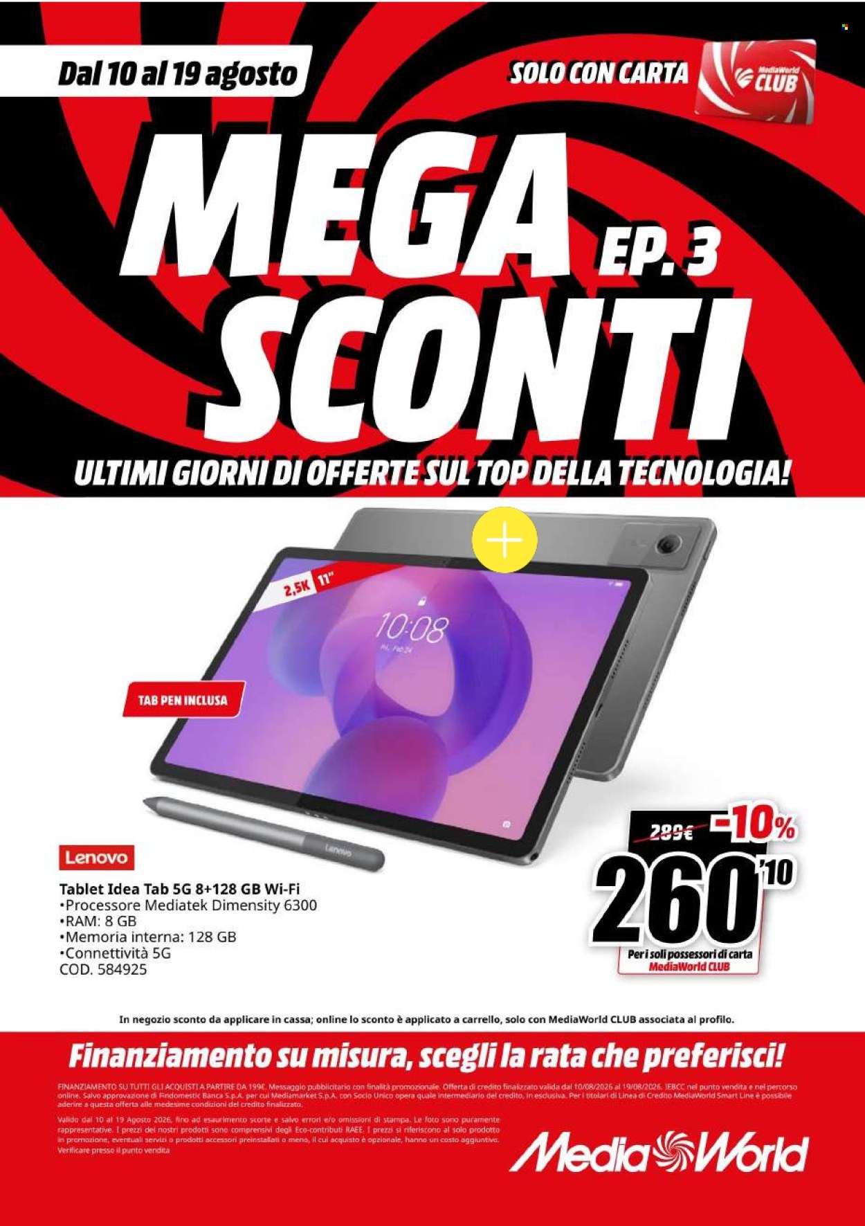 Volantino MediaWorld - 10/8/2026 - 19/8/2026. Pagina 18
