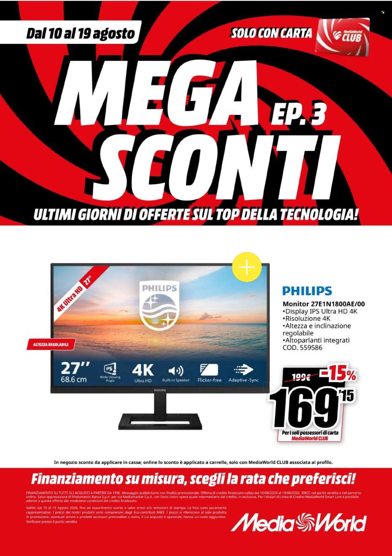 Volantino MediaWorld - 10/8/2026 - 19/8/2026. Pagina 20