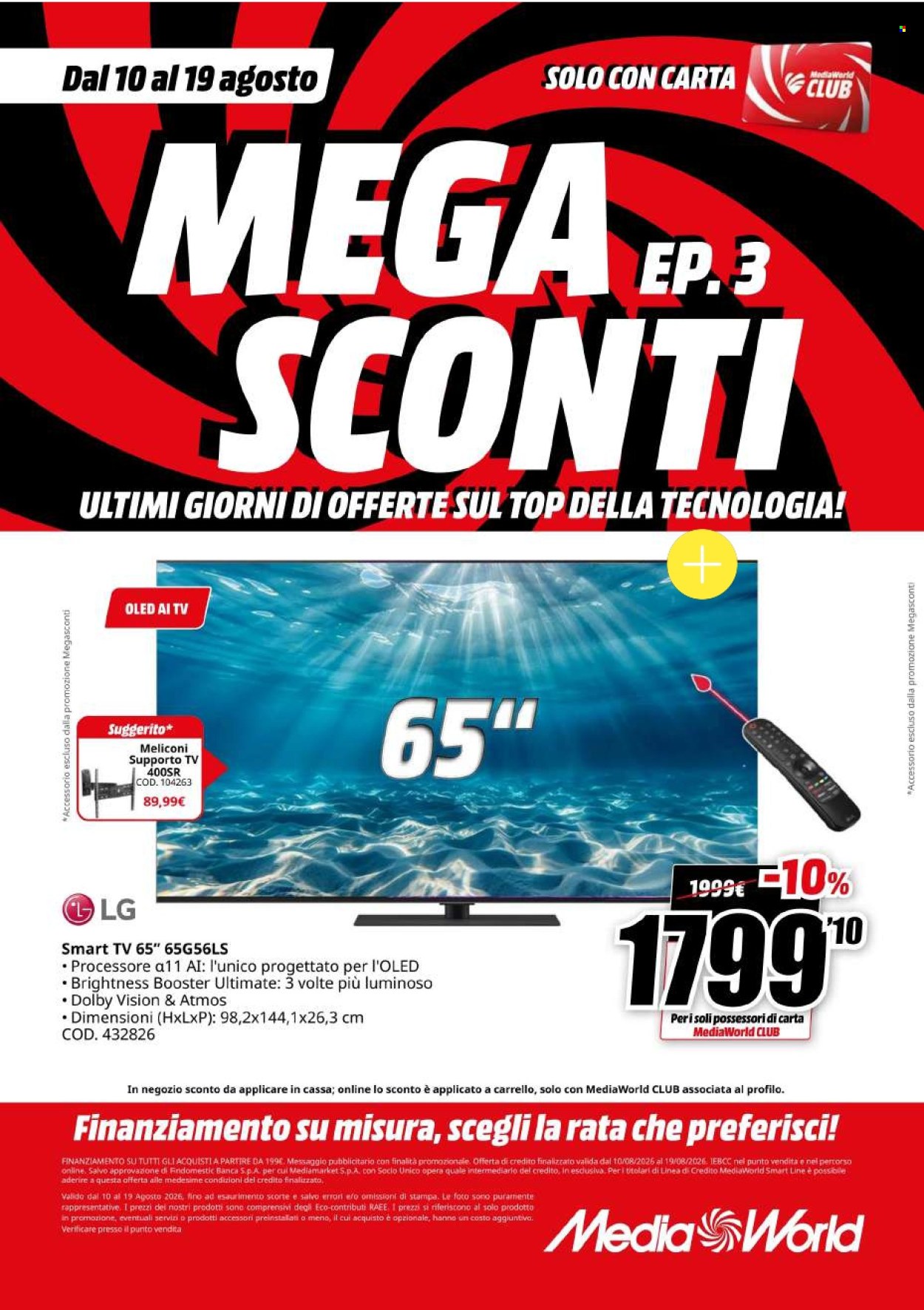 Volantino MediaWorld - 10/8/2026 - 19/8/2026. Pagina 23