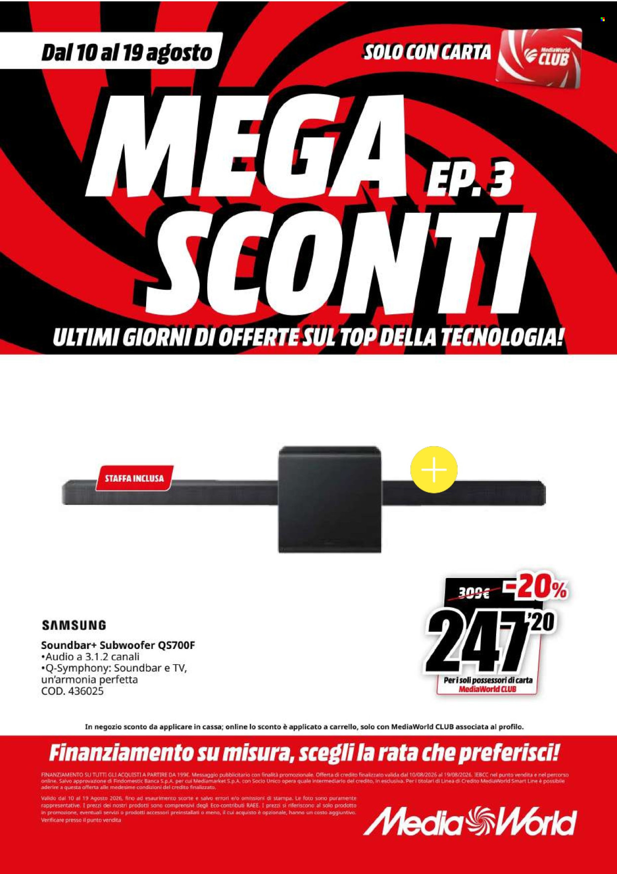 Volantino MediaWorld - 10/8/2026 - 19/8/2026. Pagina 29