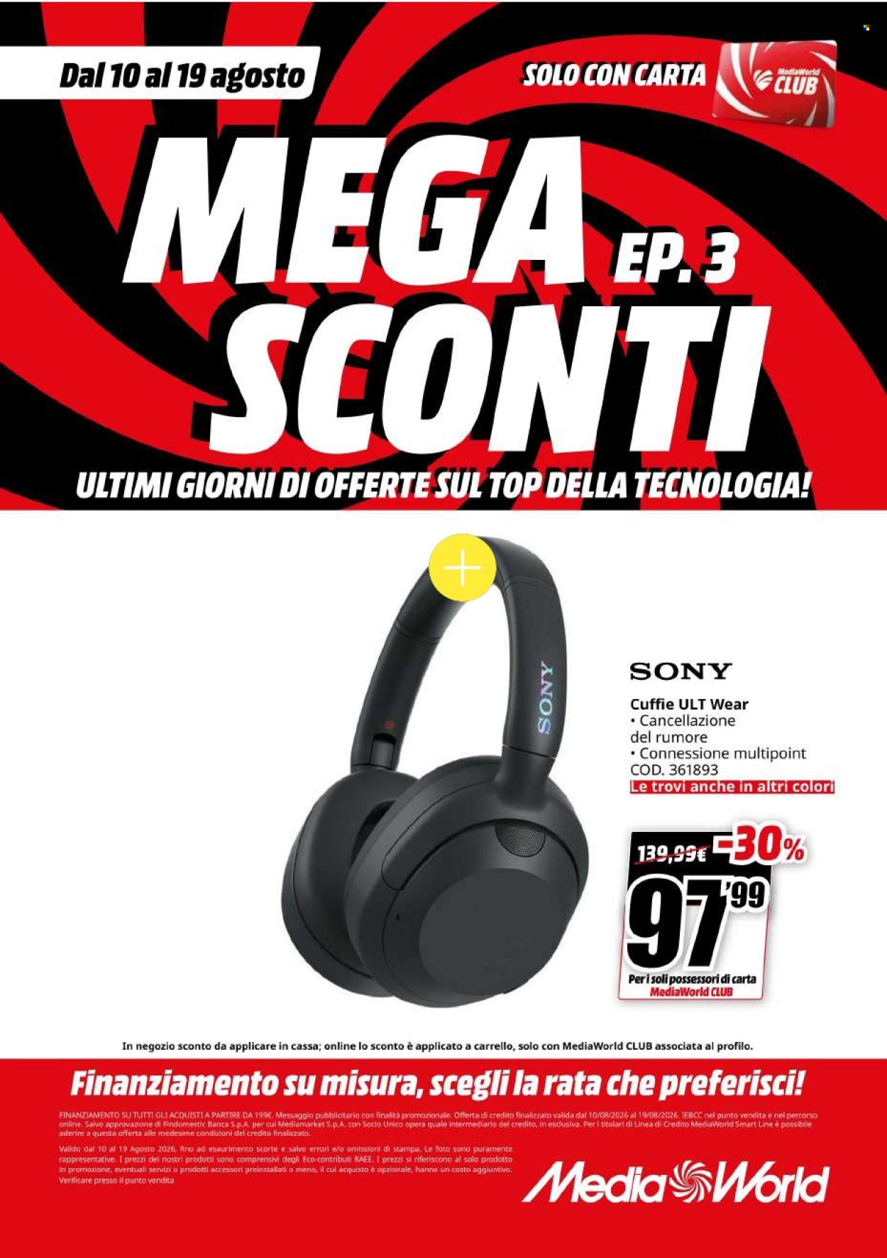 Volantino MediaWorld - 10/8/2026 - 19/8/2026. Pagina 31