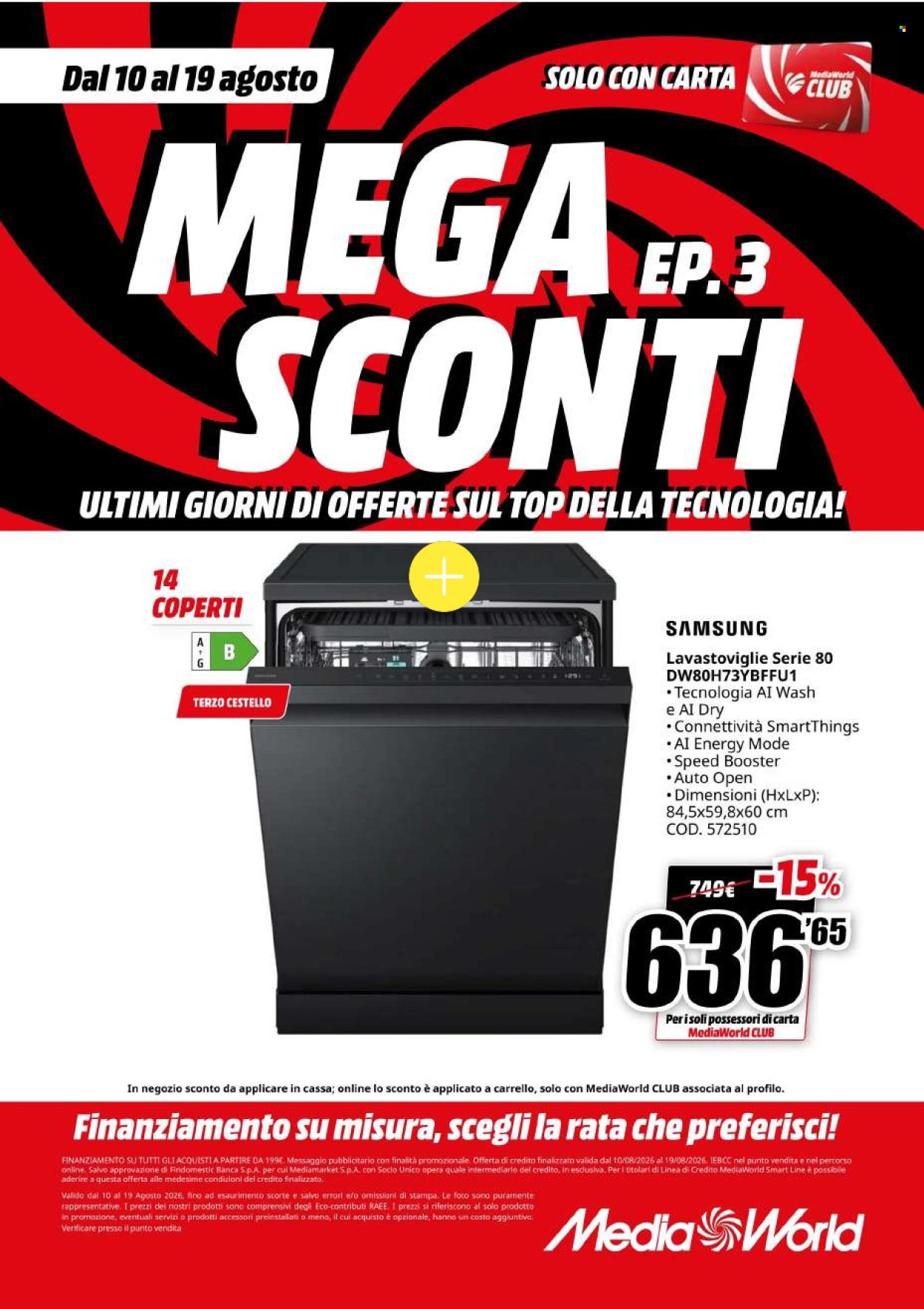 Volantino MediaWorld - 10/8/2026 - 19/8/2026. Pagina 41