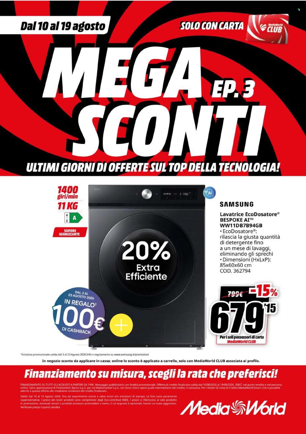 Volantino MediaWorld - 10/8/2026 - 19/8/2026. Pagina 45