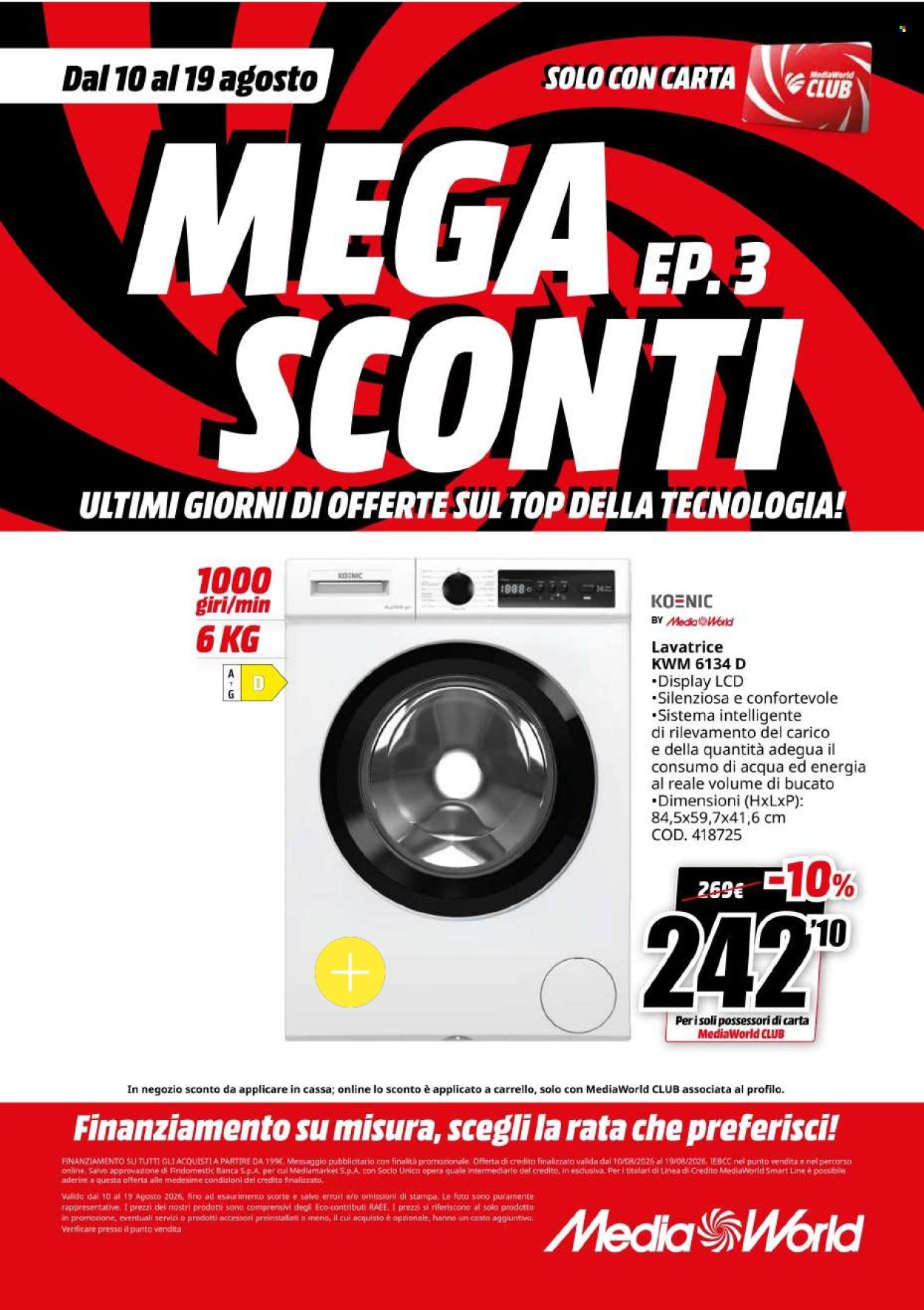 Volantino MediaWorld - 10/8/2026 - 19/8/2026. Pagina 49
