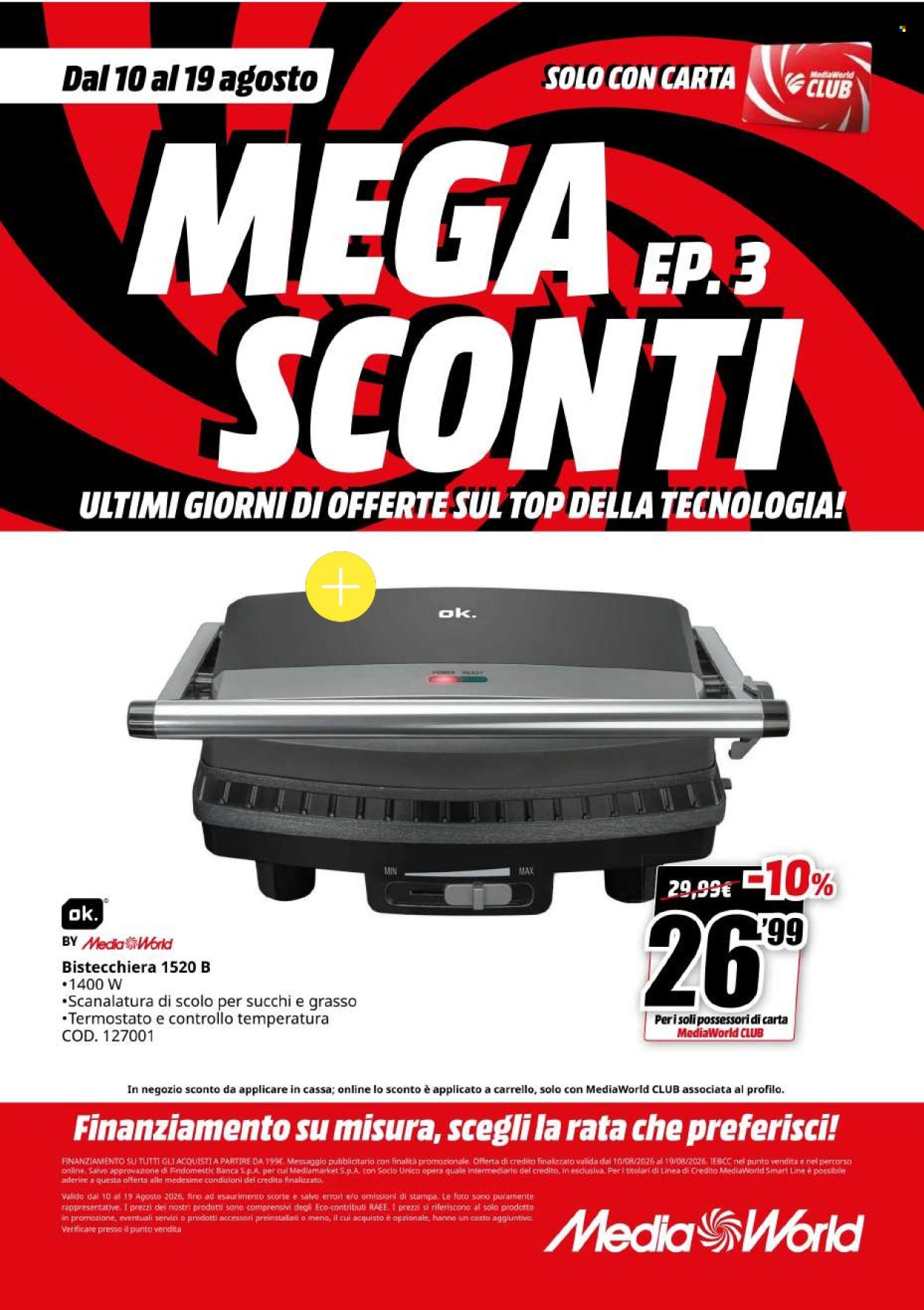 Volantino MediaWorld - 10/8/2026 - 19/8/2026. Pagina 54