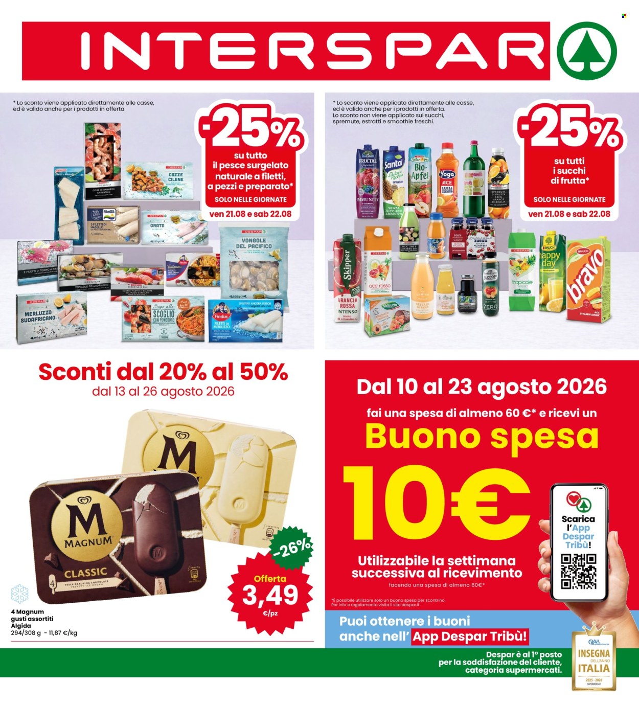Volantino Interspar - 13/8/2026 - 26/8/2026. Pagina 1