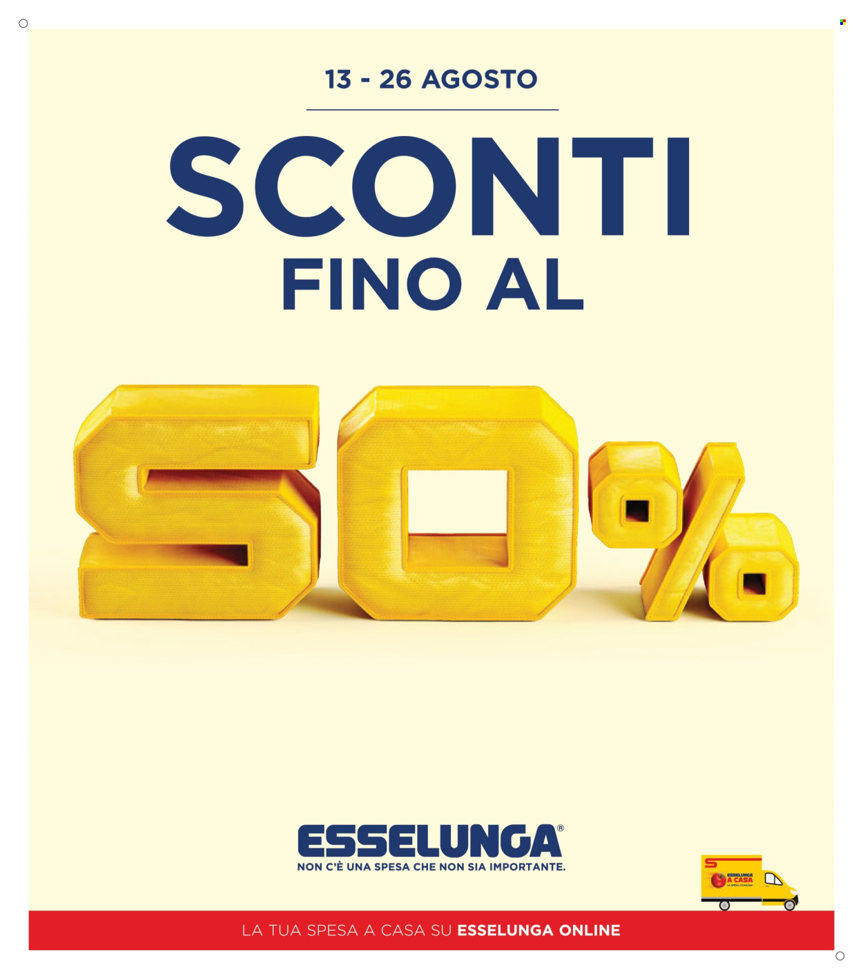 Volantino Esselunga - 13/8/2026 - 26/8/2026. Pagina 1