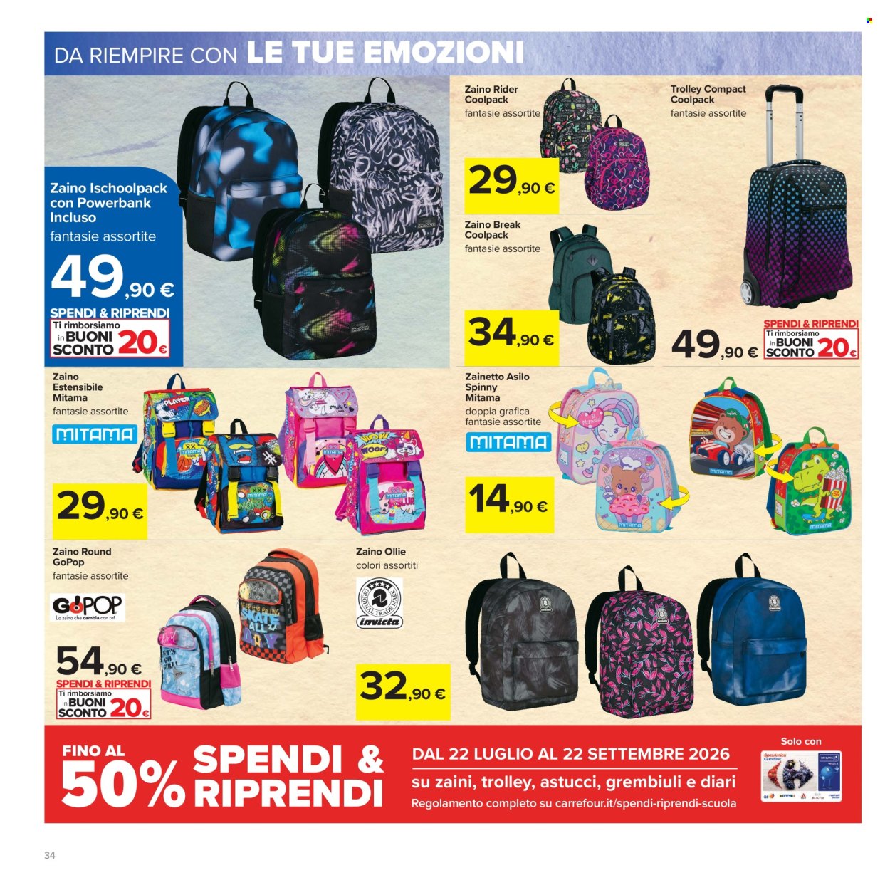 Volantino Carrefour - 20/8/2026 - 3/9/2026. Pagina 34