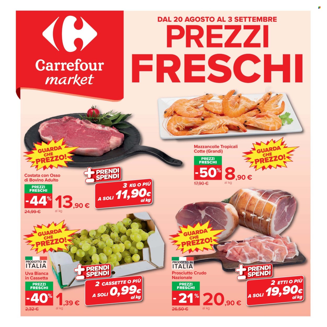 Volantino Carrefour - 20/8/2026 - 3/9/2026. Pagina 1
