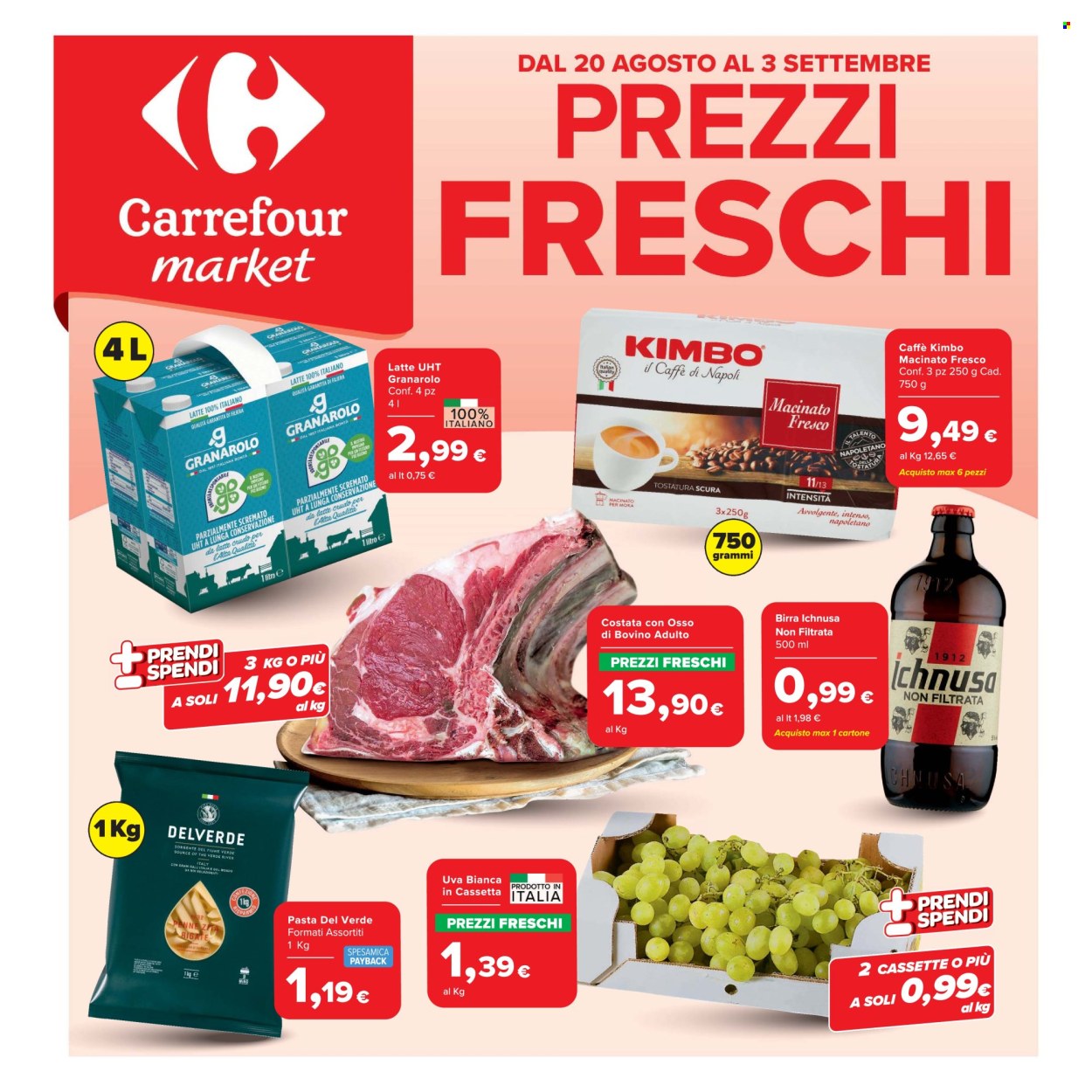 Volantino Carrefour - 20/8/2026 - 3/9/2026. Pagina 1