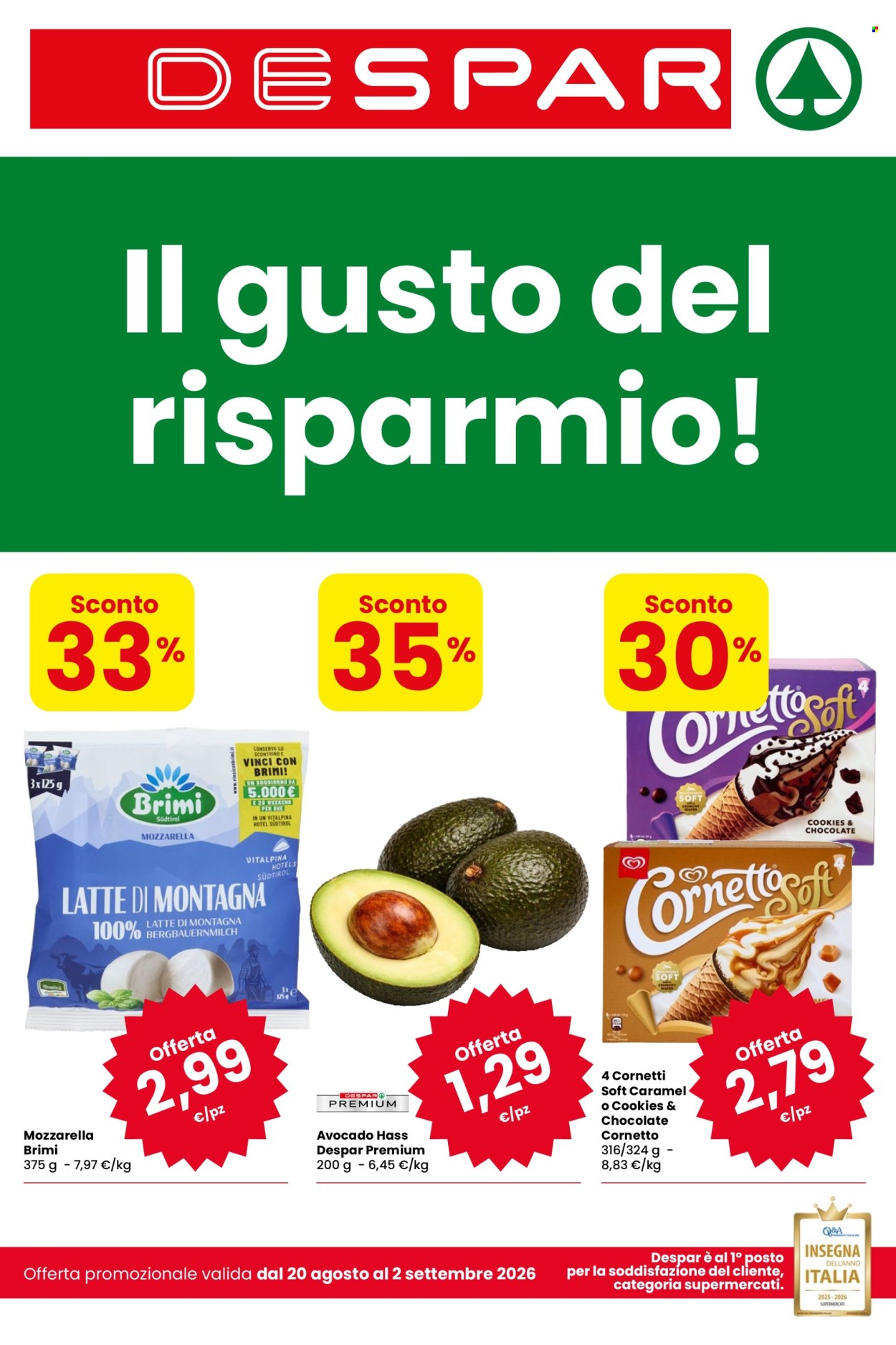 Volantino Despar - 20/8/2026 - 2/9/2026. Pagina 1