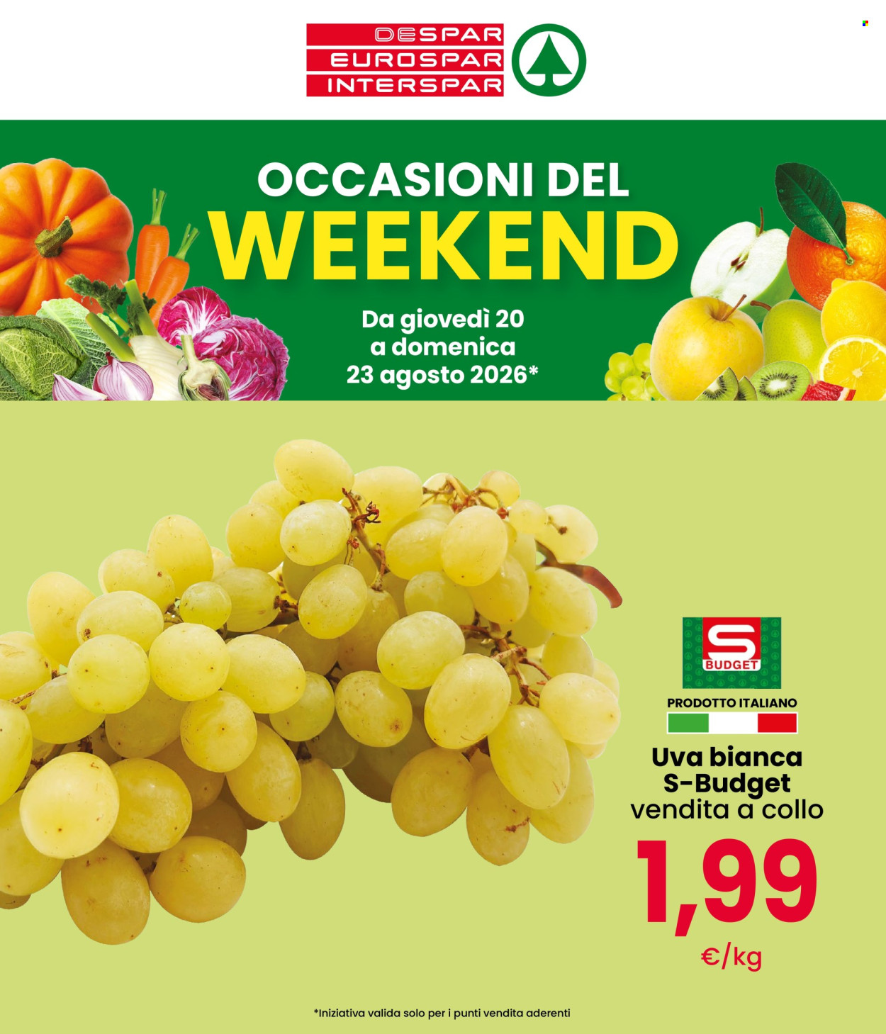 Volantino Despar - 20/8/2026 - 23/8/2026. Pagina 1