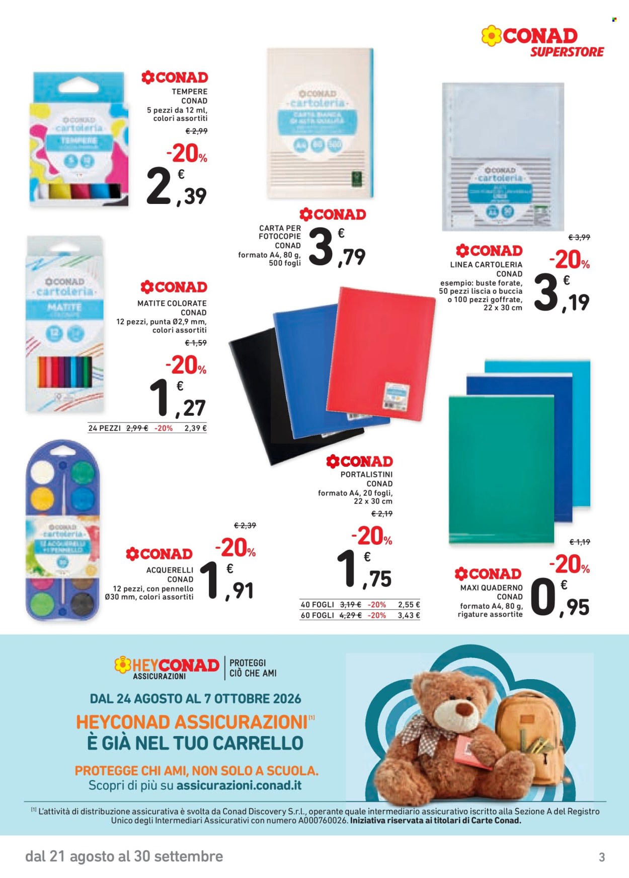 Volantino Conad Superstore - 21/8/2026 - 30/9/2026. Pagina 3