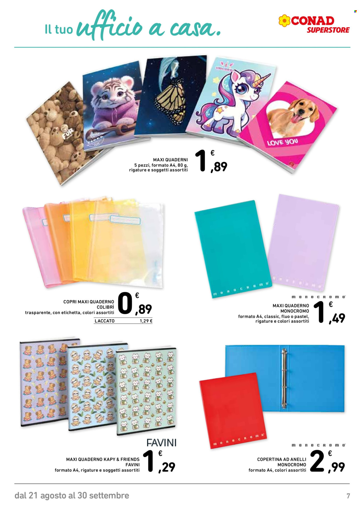 Volantino Conad Superstore - 21/8/2026 - 30/9/2026. Pagina 7