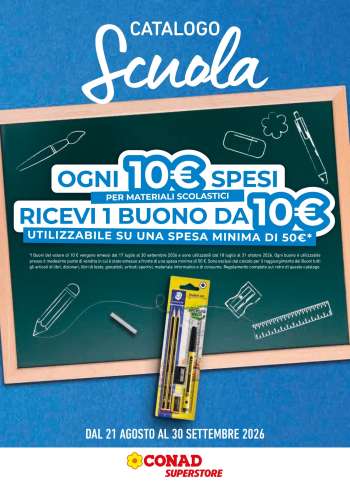 Volantino Conad Superstore - 21/8/2026 - 30/9/2026.