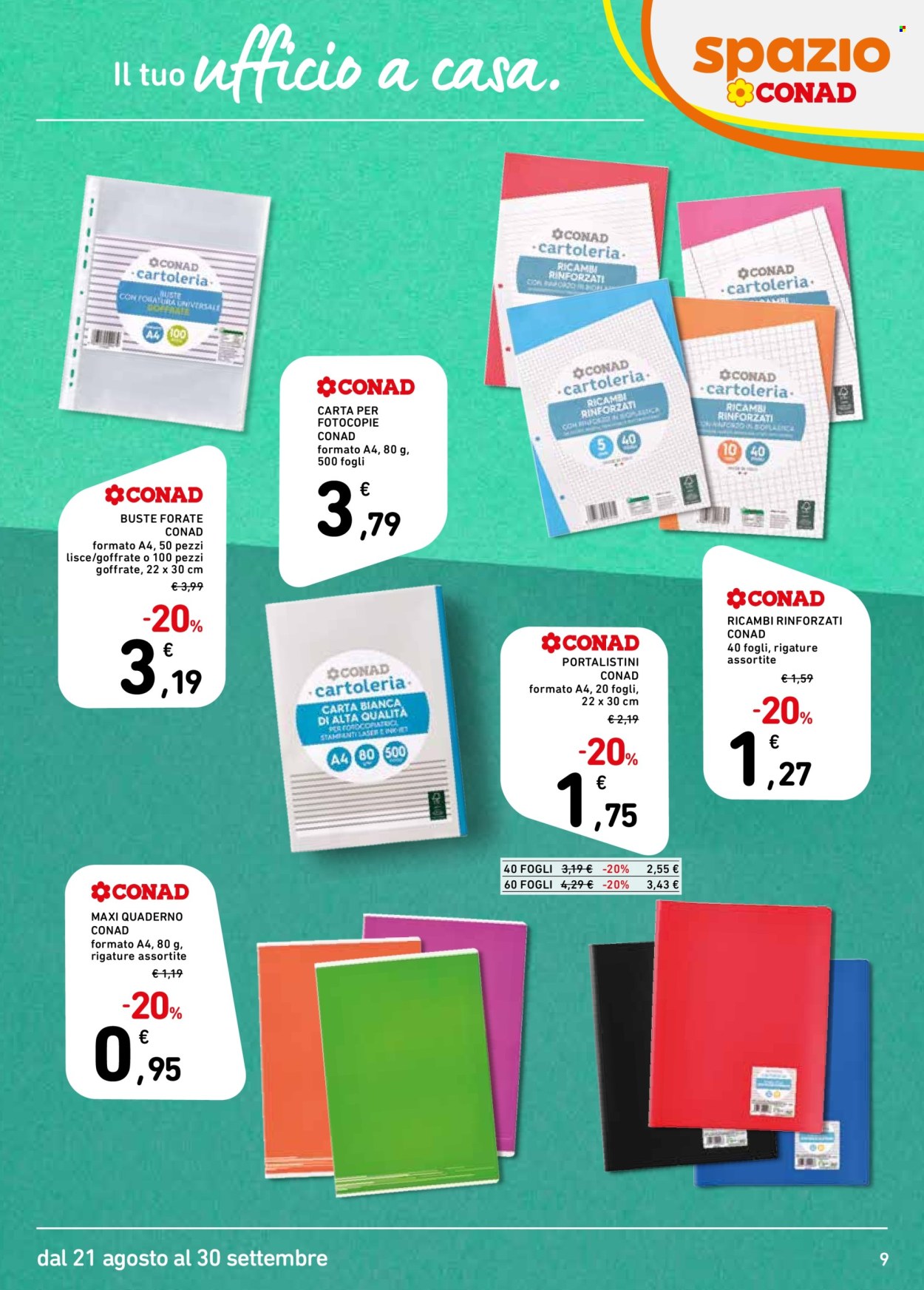 Volantino Spazio Conad - 21/8/2026 - 30/9/2026. Pagina 9